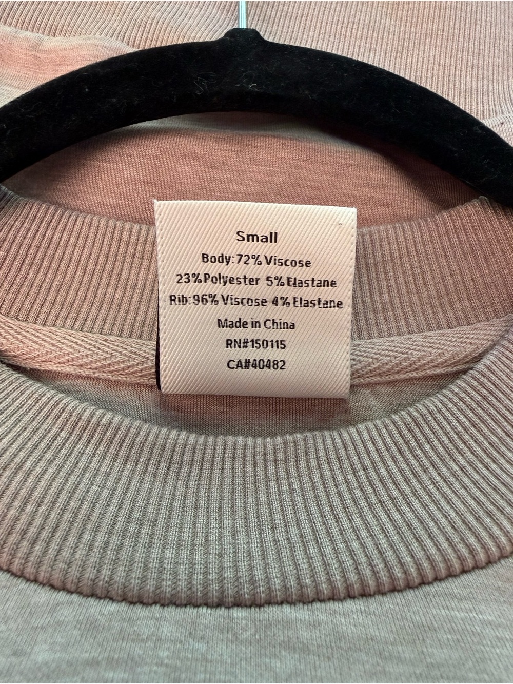 Varley Gabriella DoubleSoft Relaxed Side-Zip Crewneck Sweatshirt Taupe Marl Sm - Picture 11 of 12